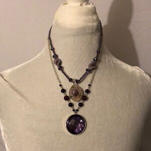 Two Lovely Purple Necklaces Great Gifts